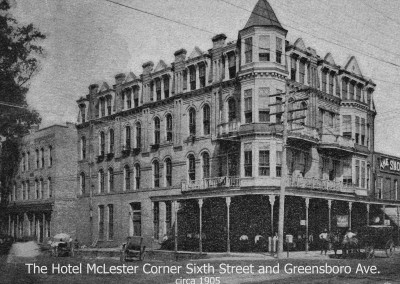 Hotel McLester, Corner Sixth Street and Greensboro Avenue