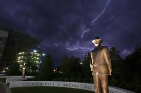 Bear Bryant Statue in front of Bryant-Denny Stadium